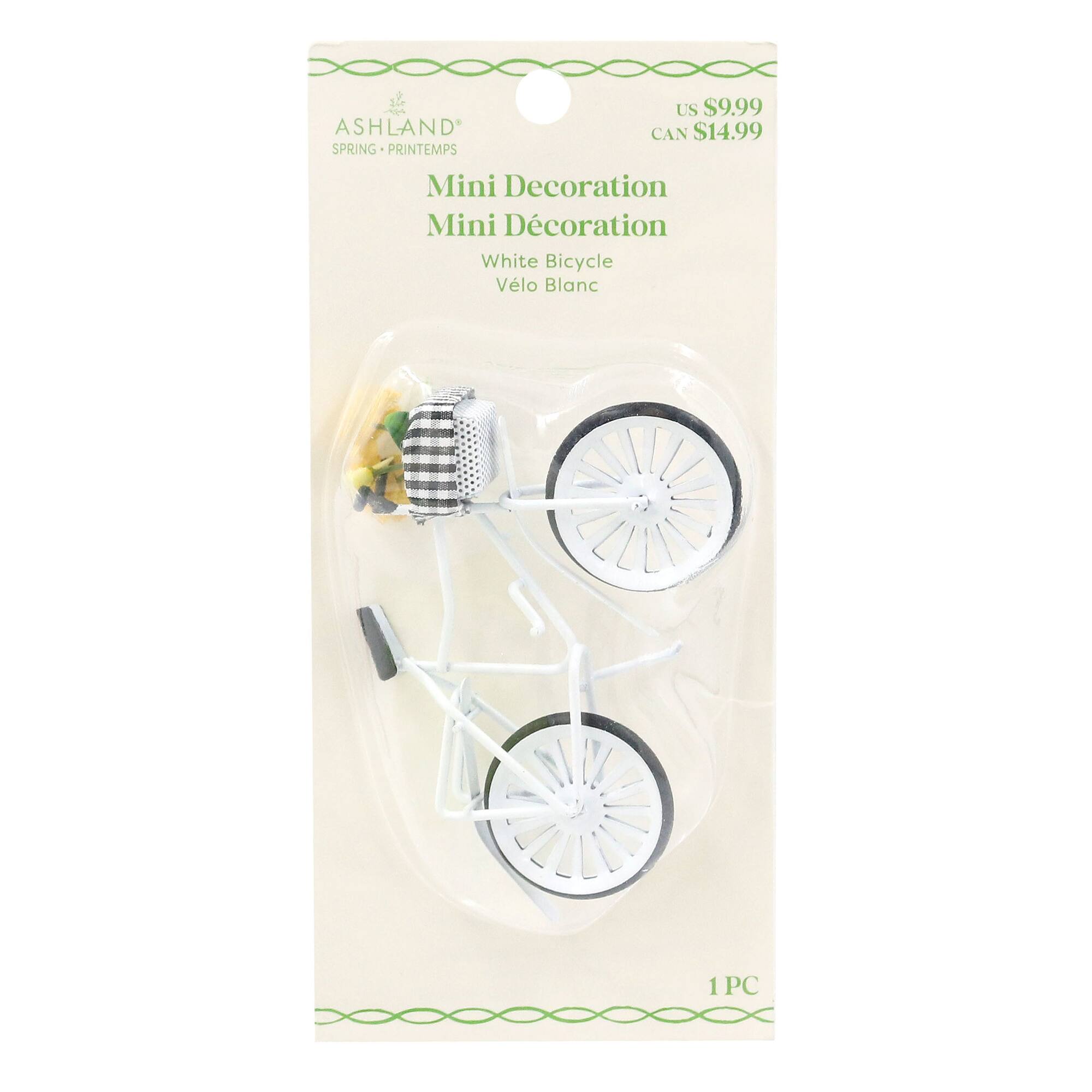 Mini White Bicycle Decoration by Ashland®